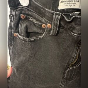Abercrombie distressed black jeans